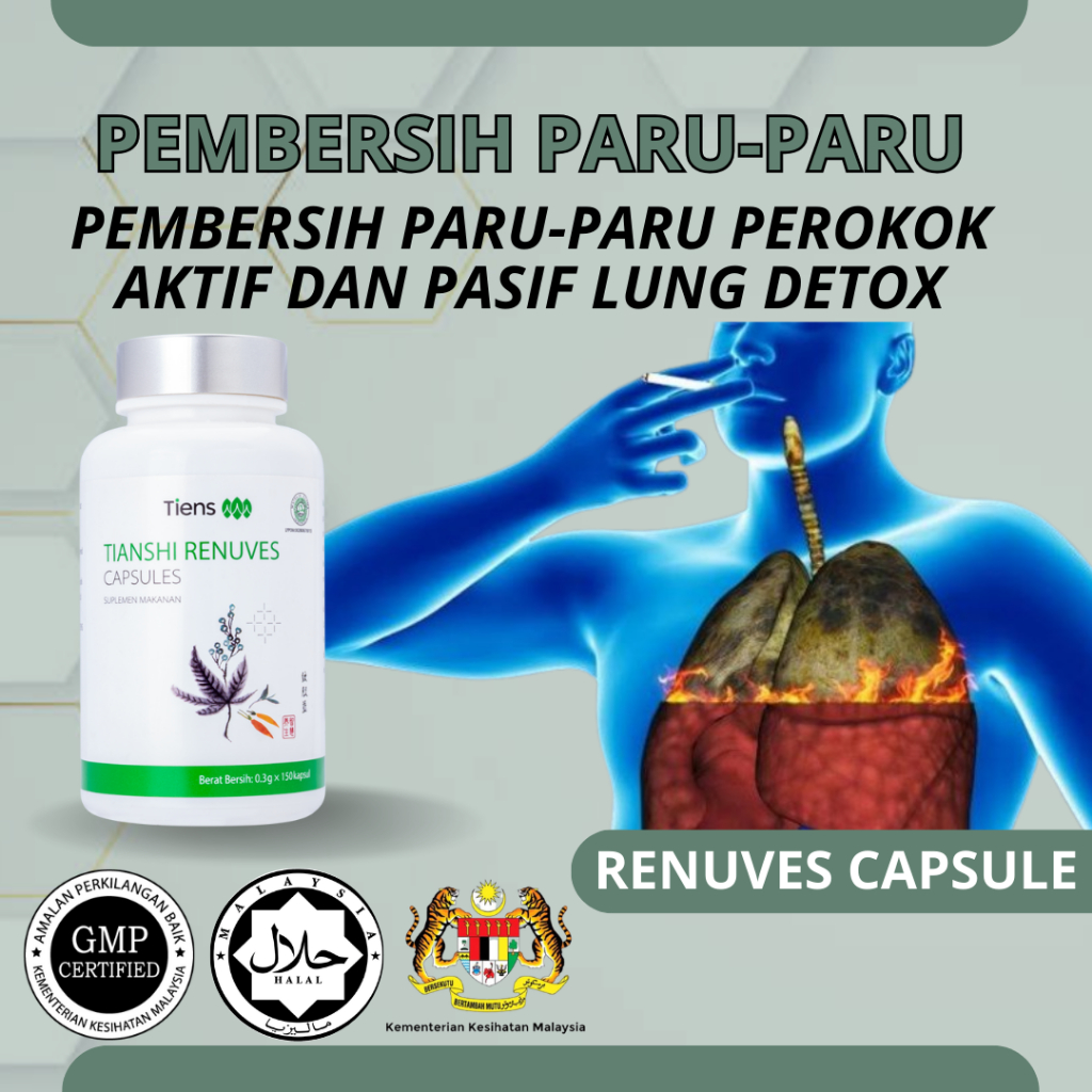 Pembersih Paru-paru Detoxification Renuves Capsule supplement Kesihatan ...