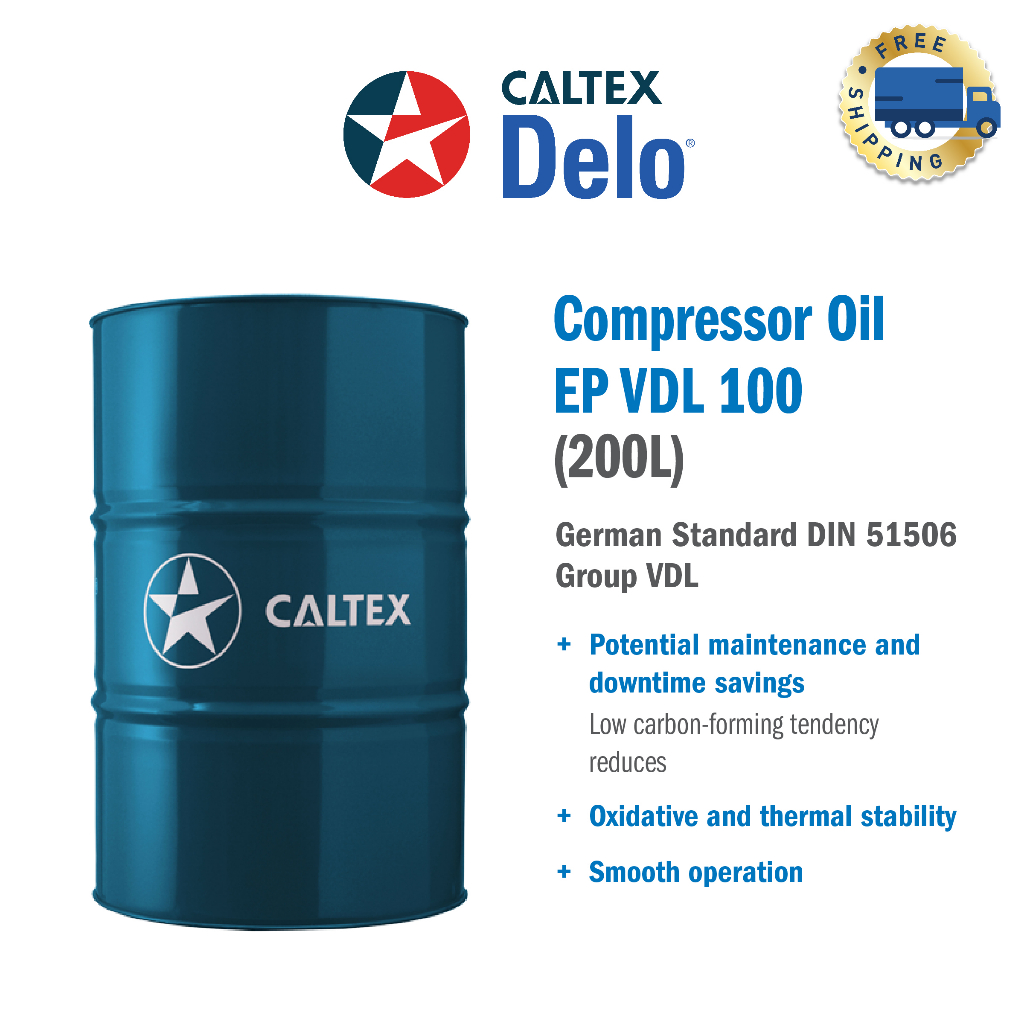 Caltex Compressor Oil EP VDL 100 (200L) Shopee Malaysia