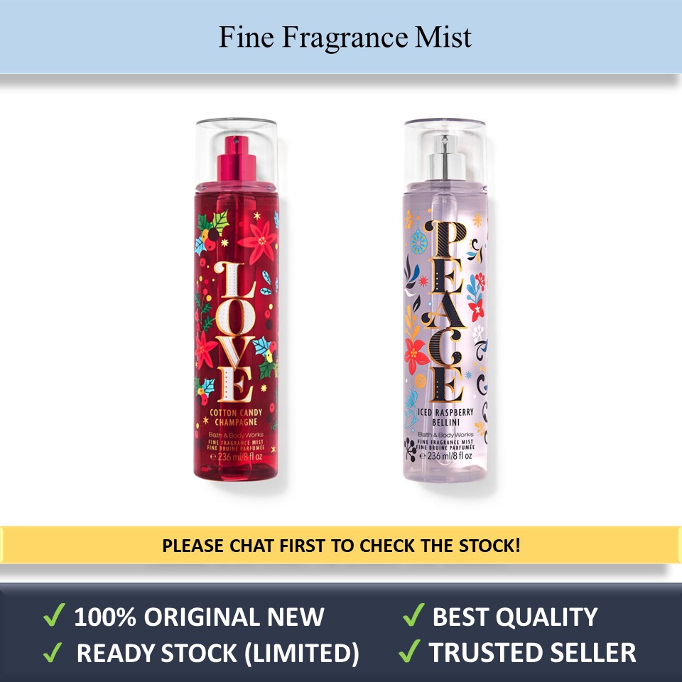 💯 Original New BBW Fragrance Body Mist Love Cotton Candy Champagne ...