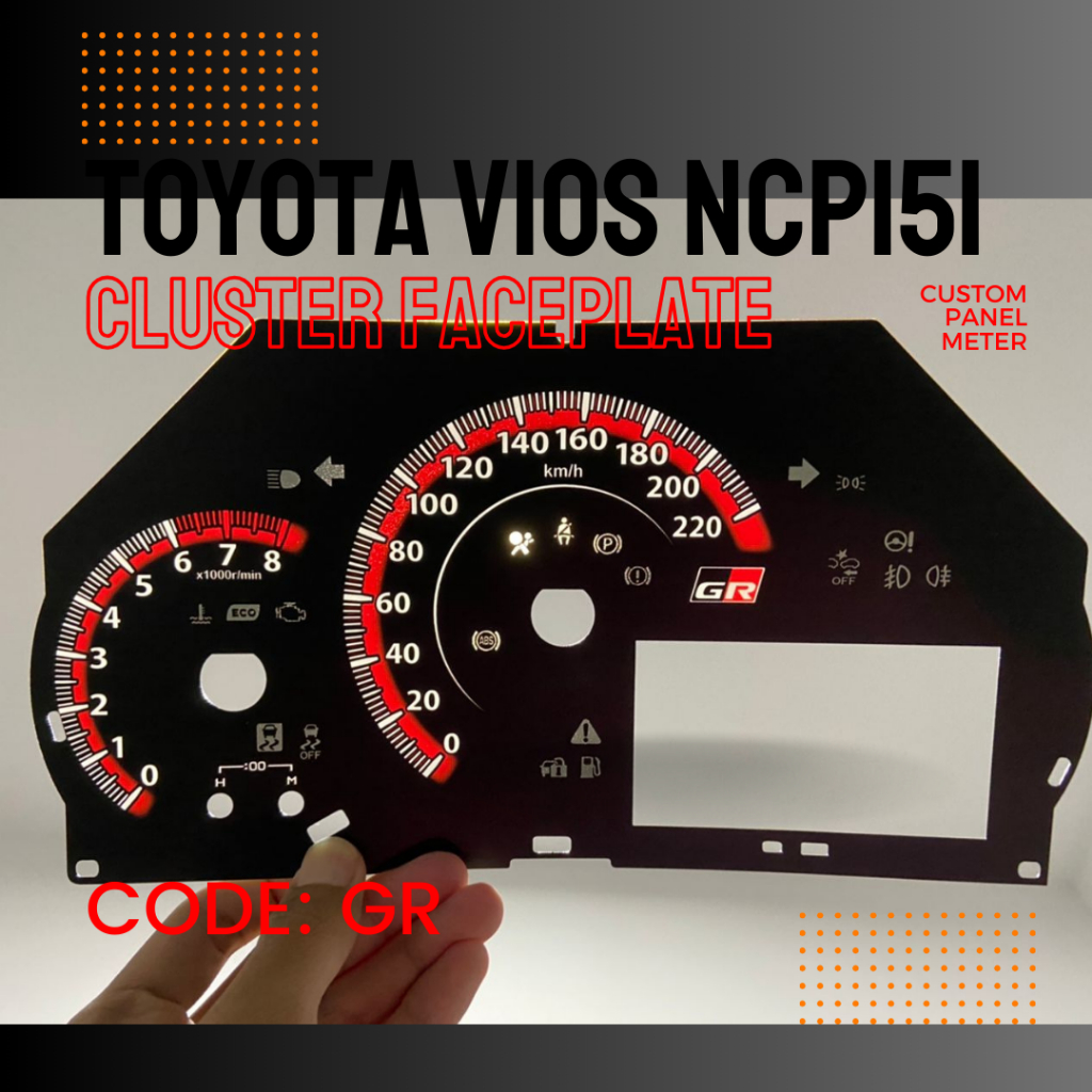 TOYOTA VIOS NCP151 CLUSTER FACE PLATE PANEL METER SPEEDOMETER | Shopee ...