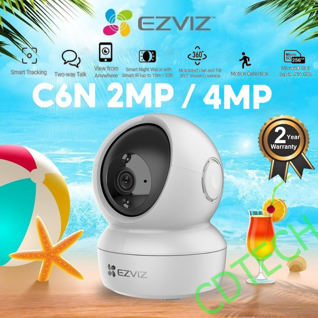 Ezviz C6N 1080P / 4MP HD Pan Tilt Motion IP Wireless WiFi Security ...