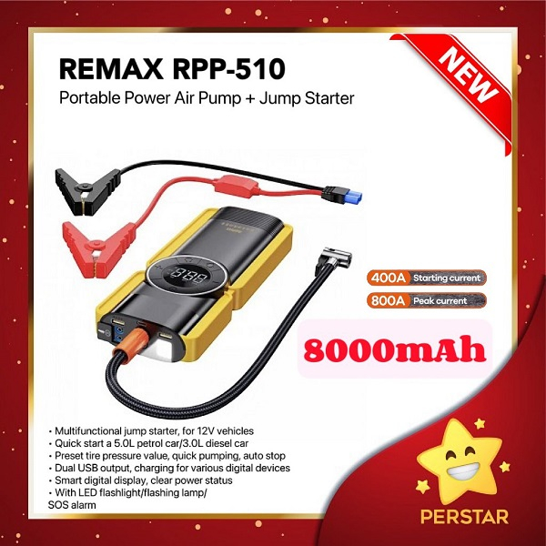 REMAX RPP510 Engine Series Portable Multifunctional 8000mAh Car Jump