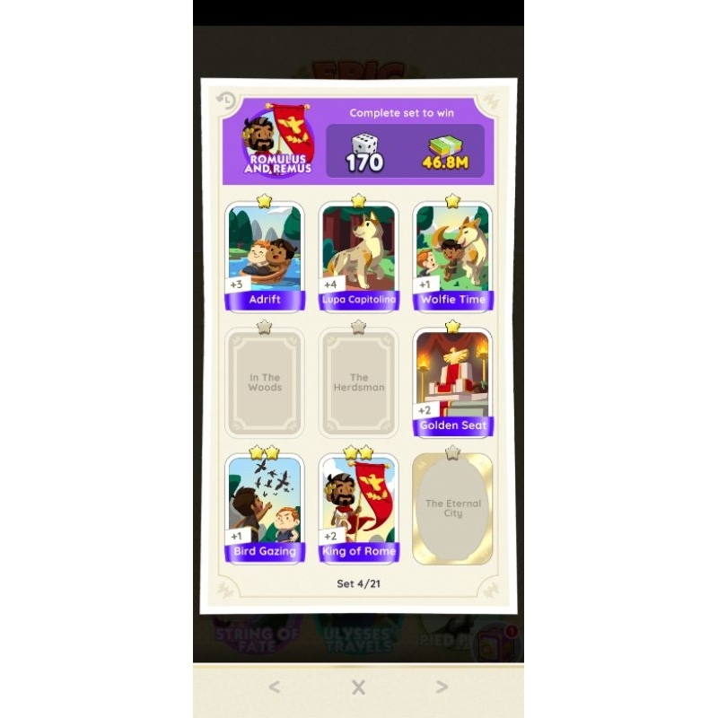 Set 4 ROMULUS AND REMUS monopoly go stickers | Shopee Malaysia