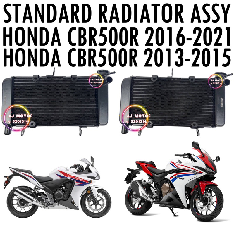 HONDA CBR500R CBR 500R 2013-2021 STANDARD RADIATOR ASSY COOLANT TANK ...