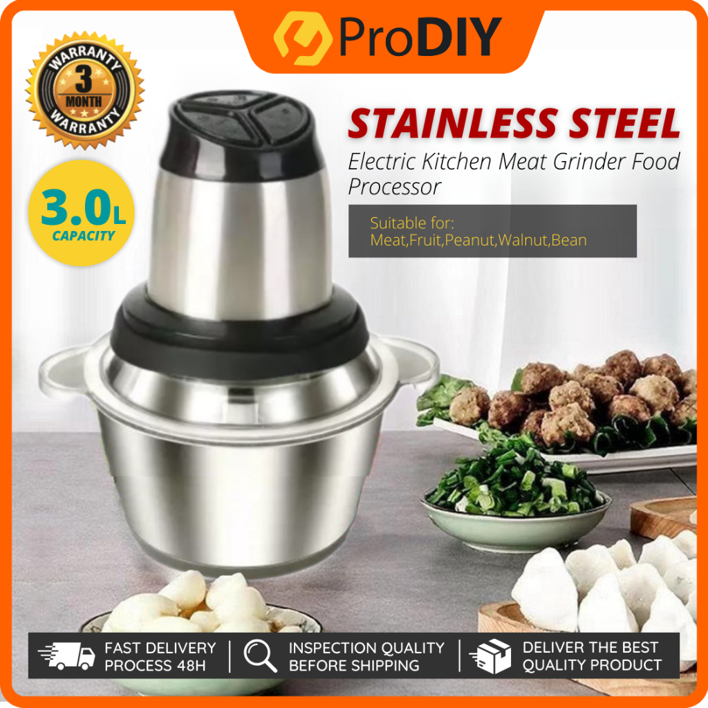 NEW Electric Food Chopper 500W Food Processor Meat Grinder with 2L