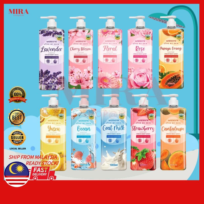 🔥Watsons🔥 Cream Body Wash 1000ml /Shower Cream Shopee Malaysia