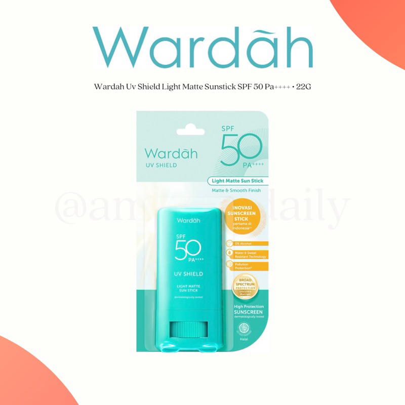 Wardah Uv Shield Light Matte Sunstick SPF 50 Pa++++ for Combination