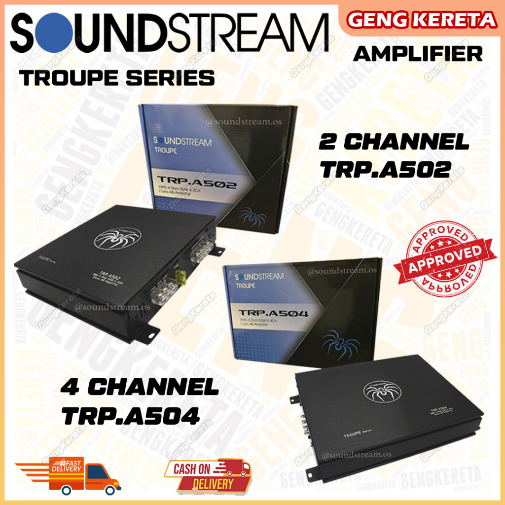 100% Original SOUNDSTREAM Troupe Series 2 / 4 Channel Amplifier Class A ...