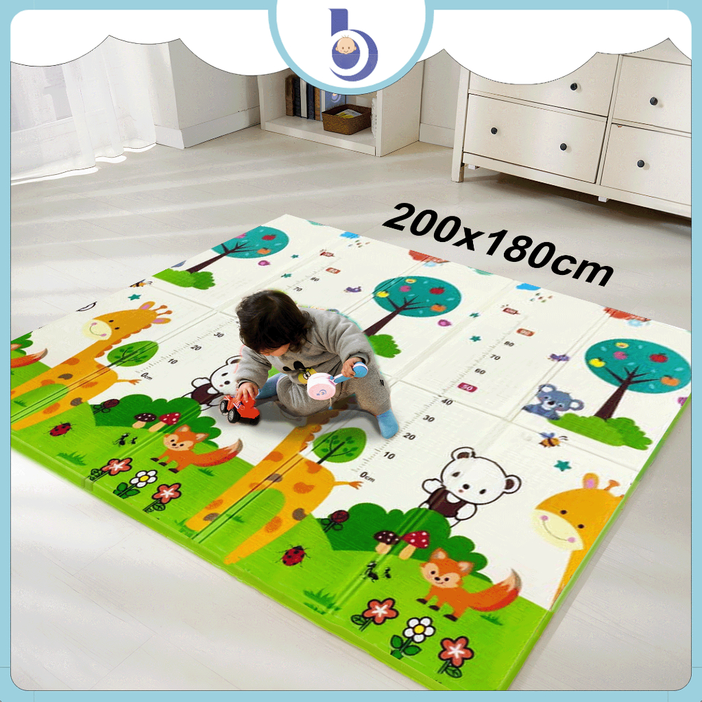 BabyBloo Baby Play Mat 180x200x0.8CM Play Mat Non Slip Crawling Mat ...