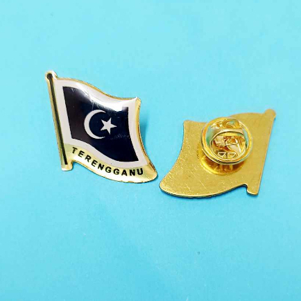 Terengganu State Flag Collar Pin Press Pin with logo Terengganu Negeri ...