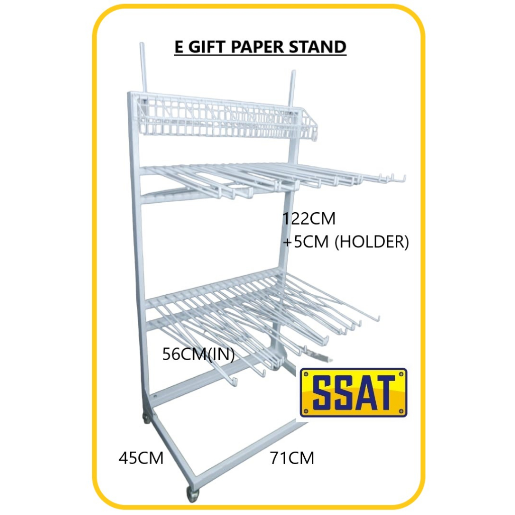 GIFT PAPER DISPLAY STAND (E)/WRAPPING PAPER DISPLAY RACK WITH CASTER