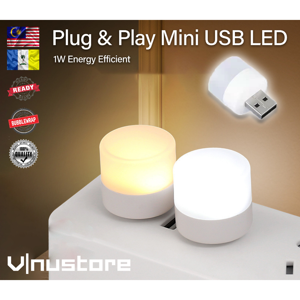 Mini Usb Led Night Lamp Plug Play Warm Day Light Micro Portable