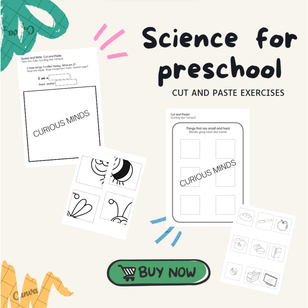📚 [SOFT COPY/PDF] Preschool~Standard 1 Science Cut and Paste Sains ...