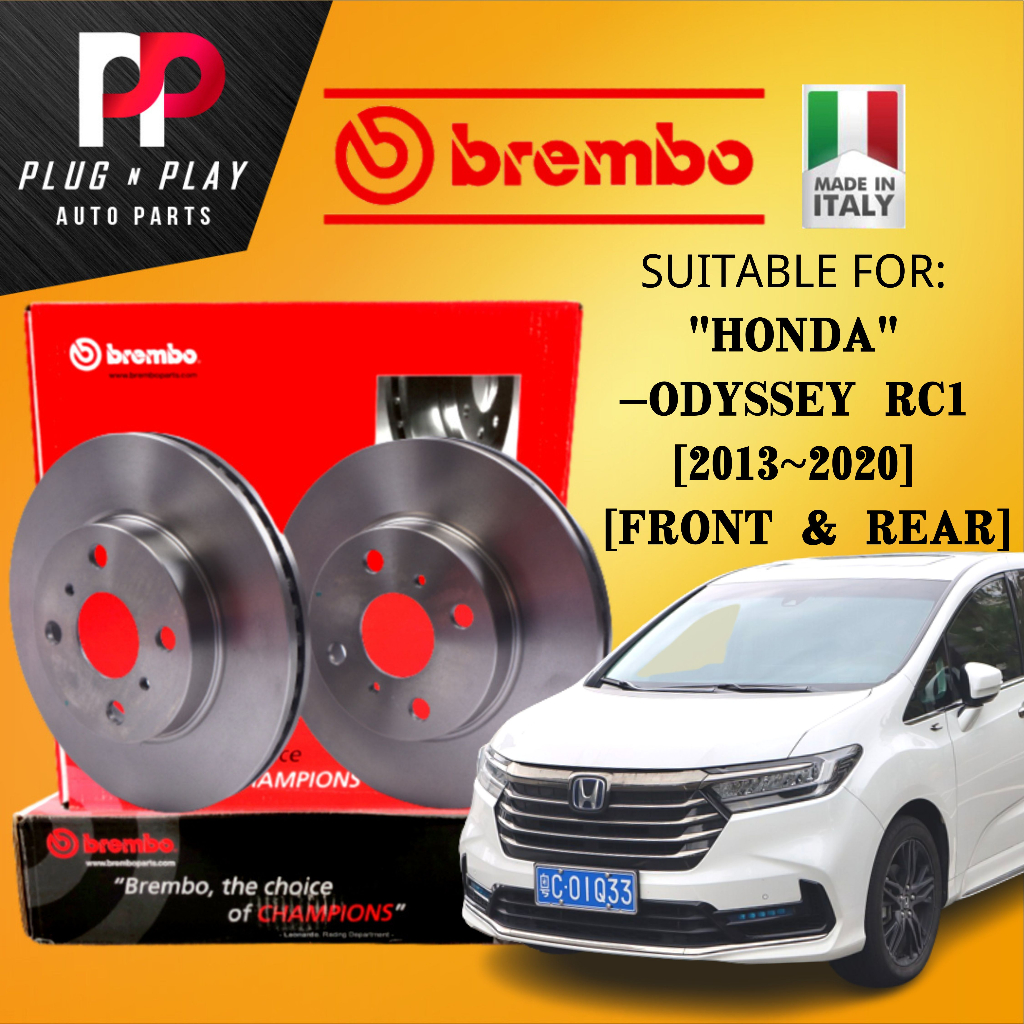 BREMBO ODYSSEY RC1 [2013~2020] FRONT (DEPAN) & REAR (BELAKANG) 100% ...
