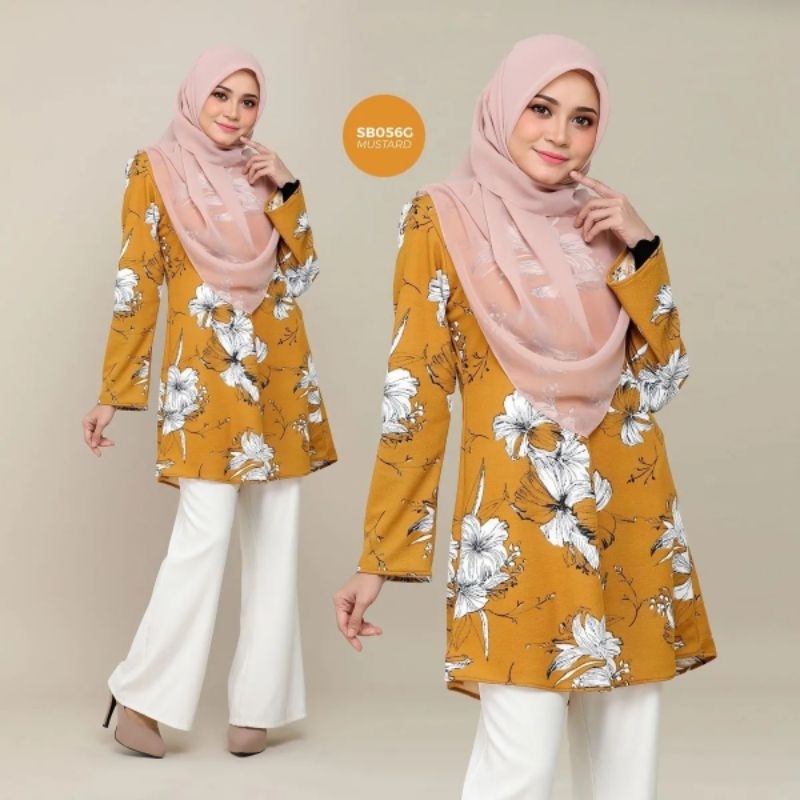 BLOUSE HUMRA V3 BY NUR SAFIA 📍 IRONLESS 📢 BUBBLE CREPE 📍 | Shopee Malaysia