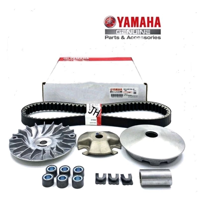 YAMAHA NVX155 V-BELT KIT SET BG3-WE76E-00 V-BELT FRONT PULLEY ROLLER ...