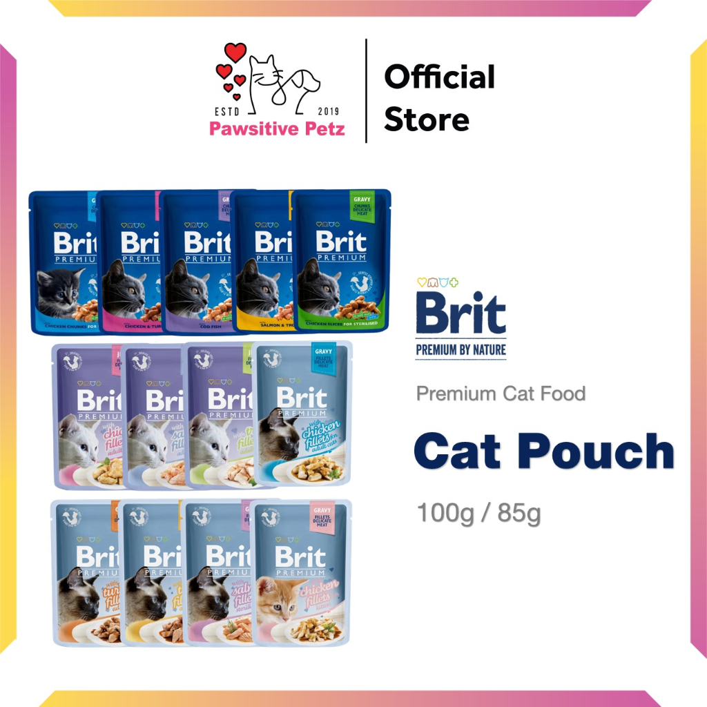 Promotion!!! Brit Wellness Cat Pouch 85/100g EXPIRED for Stary Cat