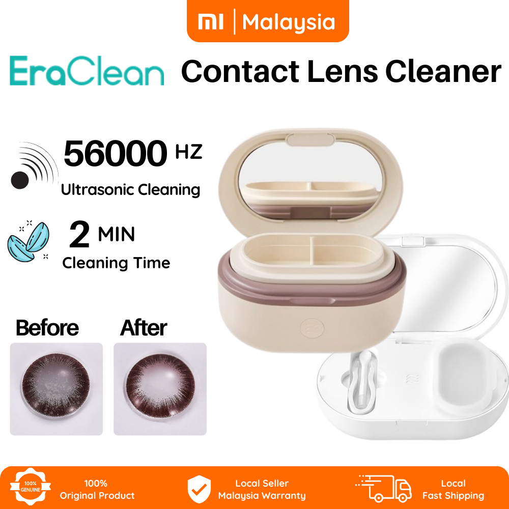 Mi EraClean Contact Lens Cleaner Clean Ultrasonic Cleaning 56000Hz High Frequency Shopee Malaysia