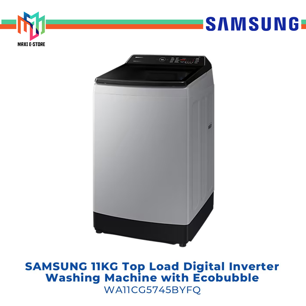 Samsung Top Load Washer with Ecobubble Inverter (11kg) WA11CG5745BYFQ