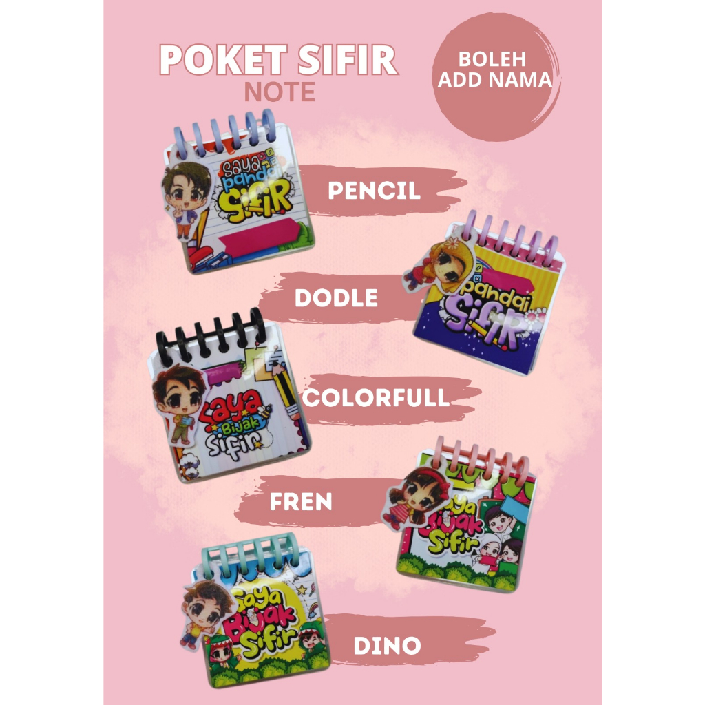 Poket Sifir Note Style Saya Bijak Sifir Shopee Malaysia