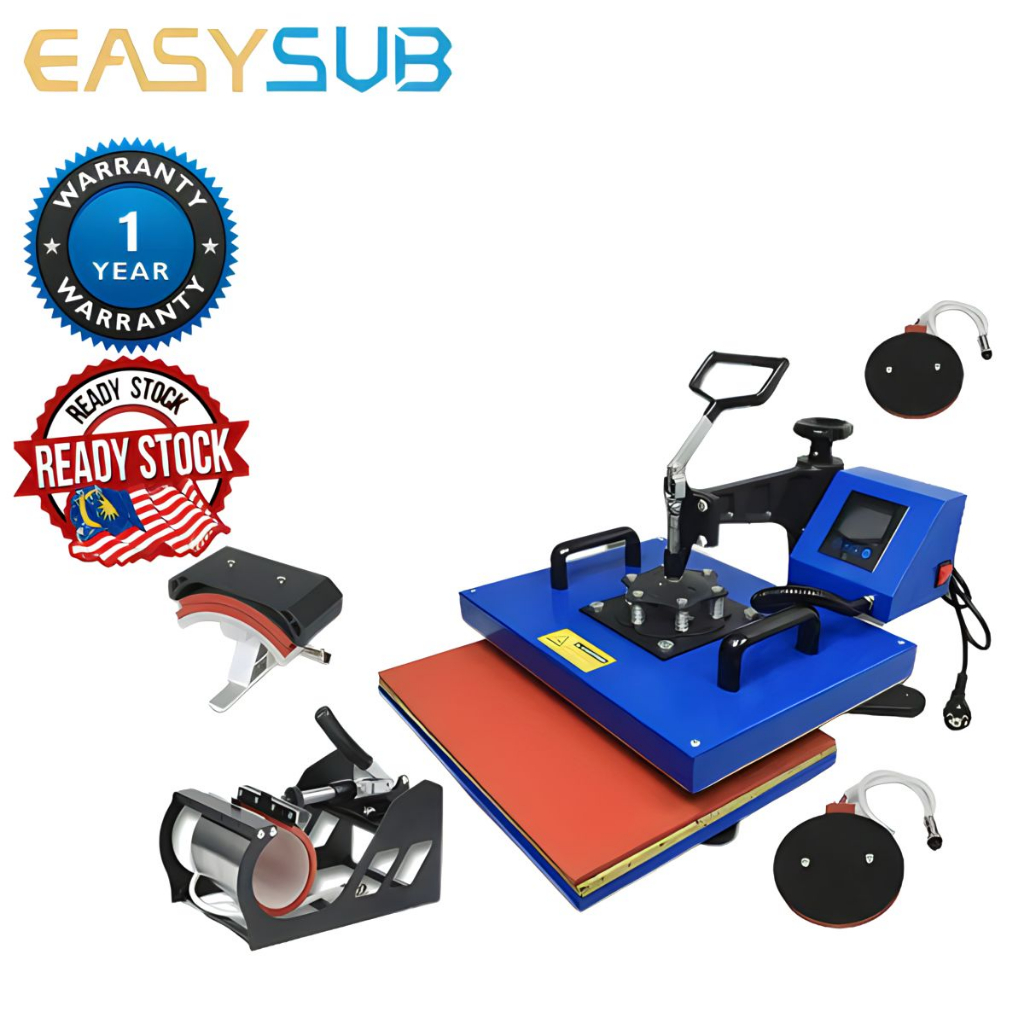 5 in 1 multifunction heat press machine 33*45CM flat plate pressing