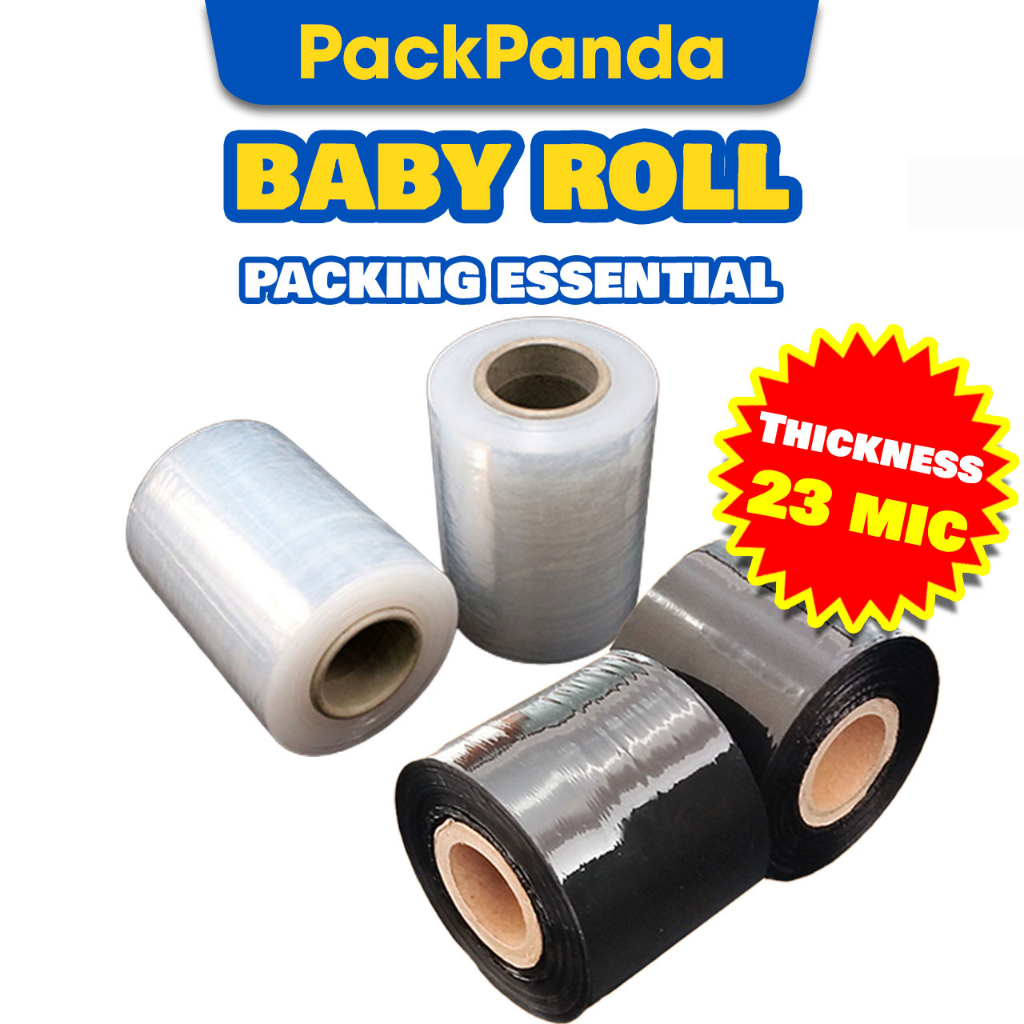 PackPanda Stretch Film Baby Roll 100mm x 250g Plastic Wrap Plastic