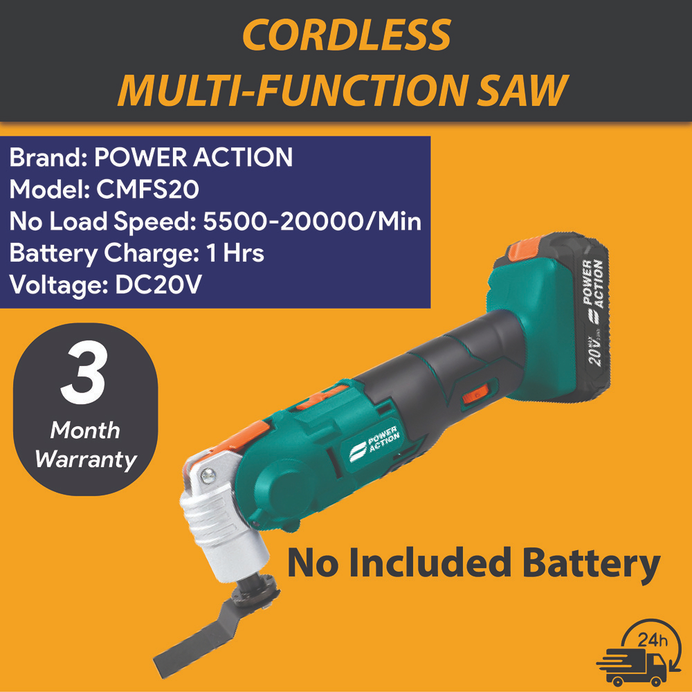 20V Cordless Reciprocating Saw Gergaji Elektrik for Wood Metal Cutting