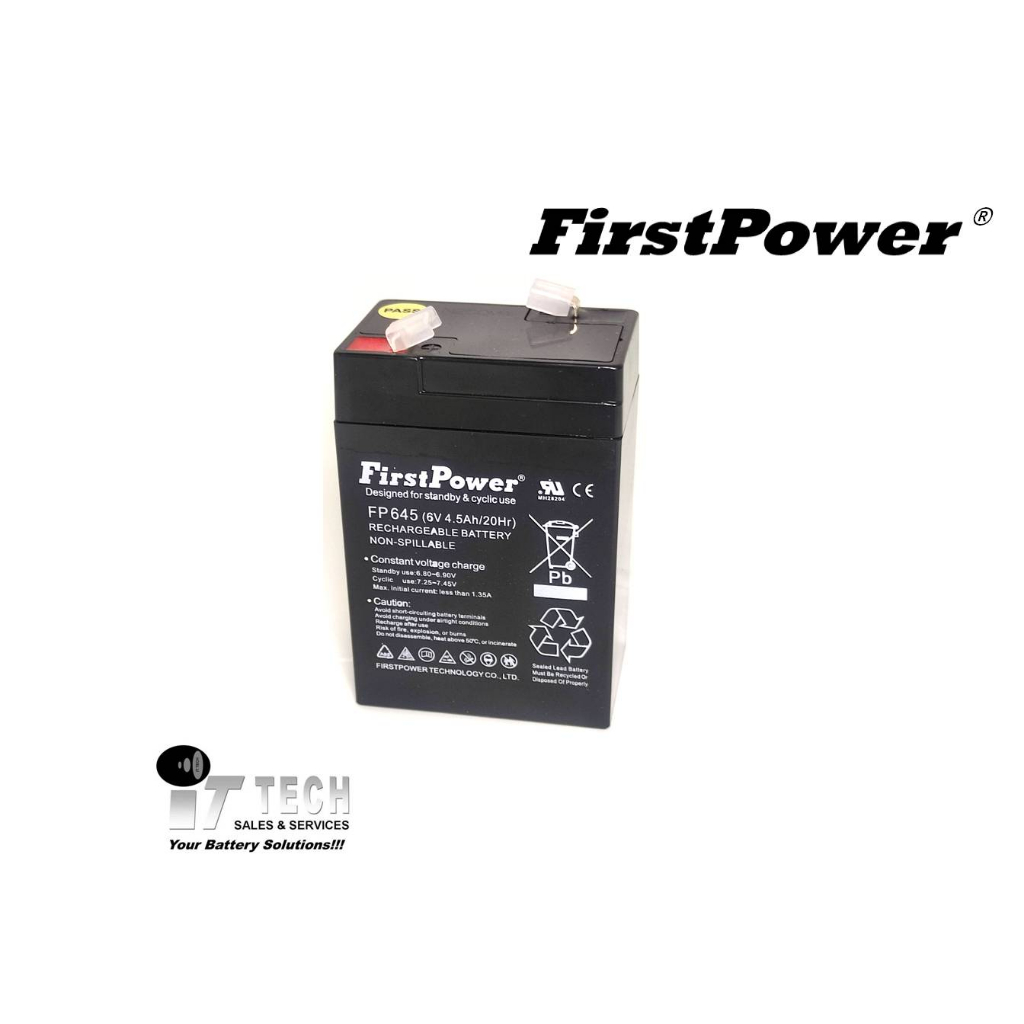 PREMIUM FIRSTPOWER GP BIG POWER 6V 4.5AH PREMIUM Rechargeable Sealed