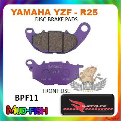 RACINGLINE YAMAHA YZF R25 FRONT DISC BRAKE PAD RACING LINE (BPF11 ...