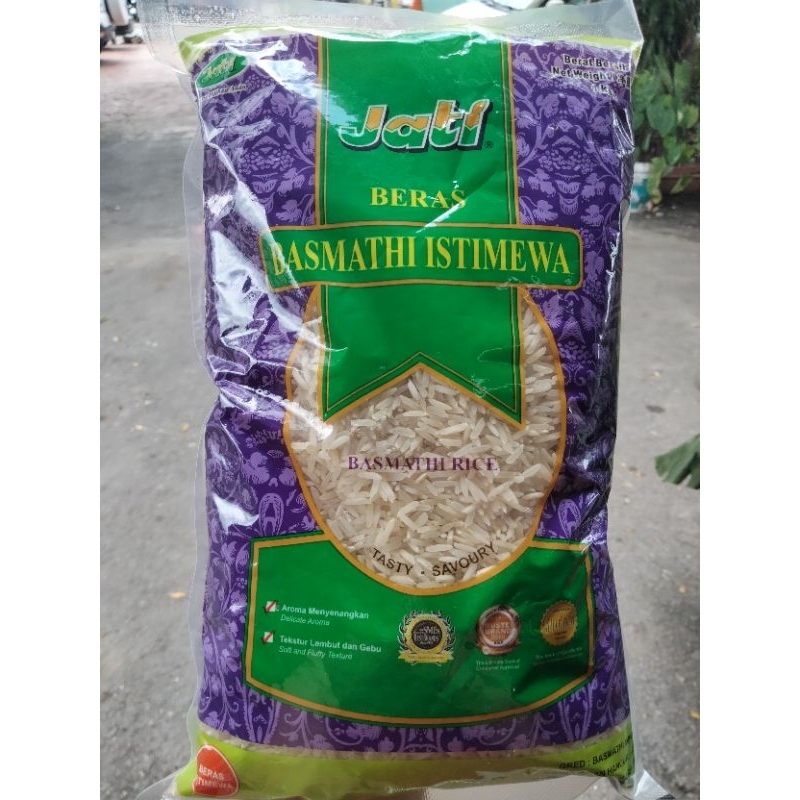 Jati Beras Basmathi Istimewa 1kg(with secure bubble wrap pack) Shopee