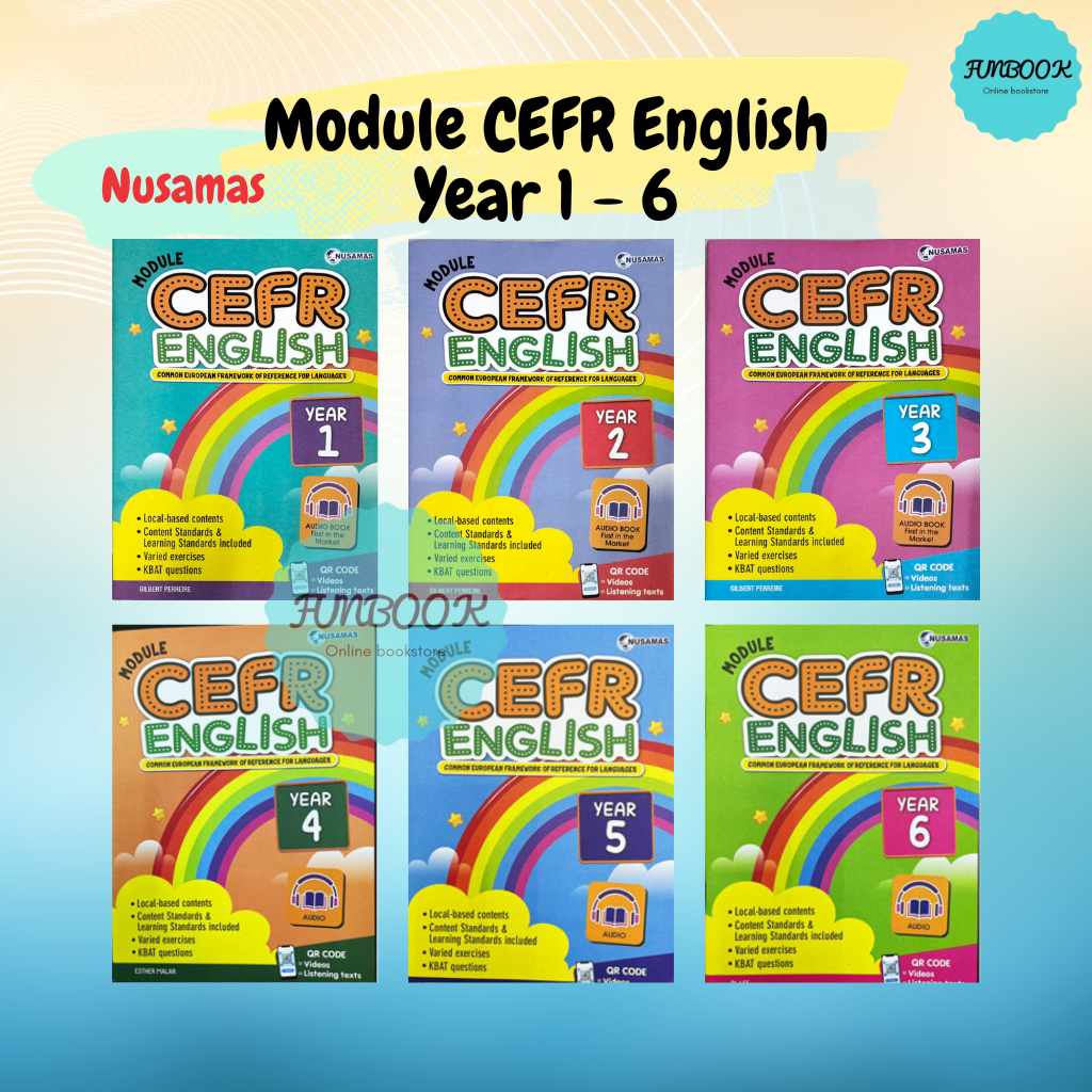 [funbook] Nusamas Module Cefr English 2023 Primary School Year 1 2 3 4 5 6 Full Colour