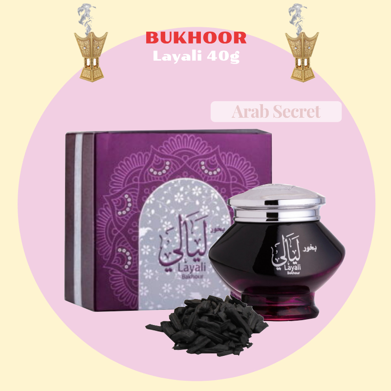 Bukhoor Layali Ori Dari Arab Gaharu Oud Bakhoor Kayu Fragrance 40g بخور