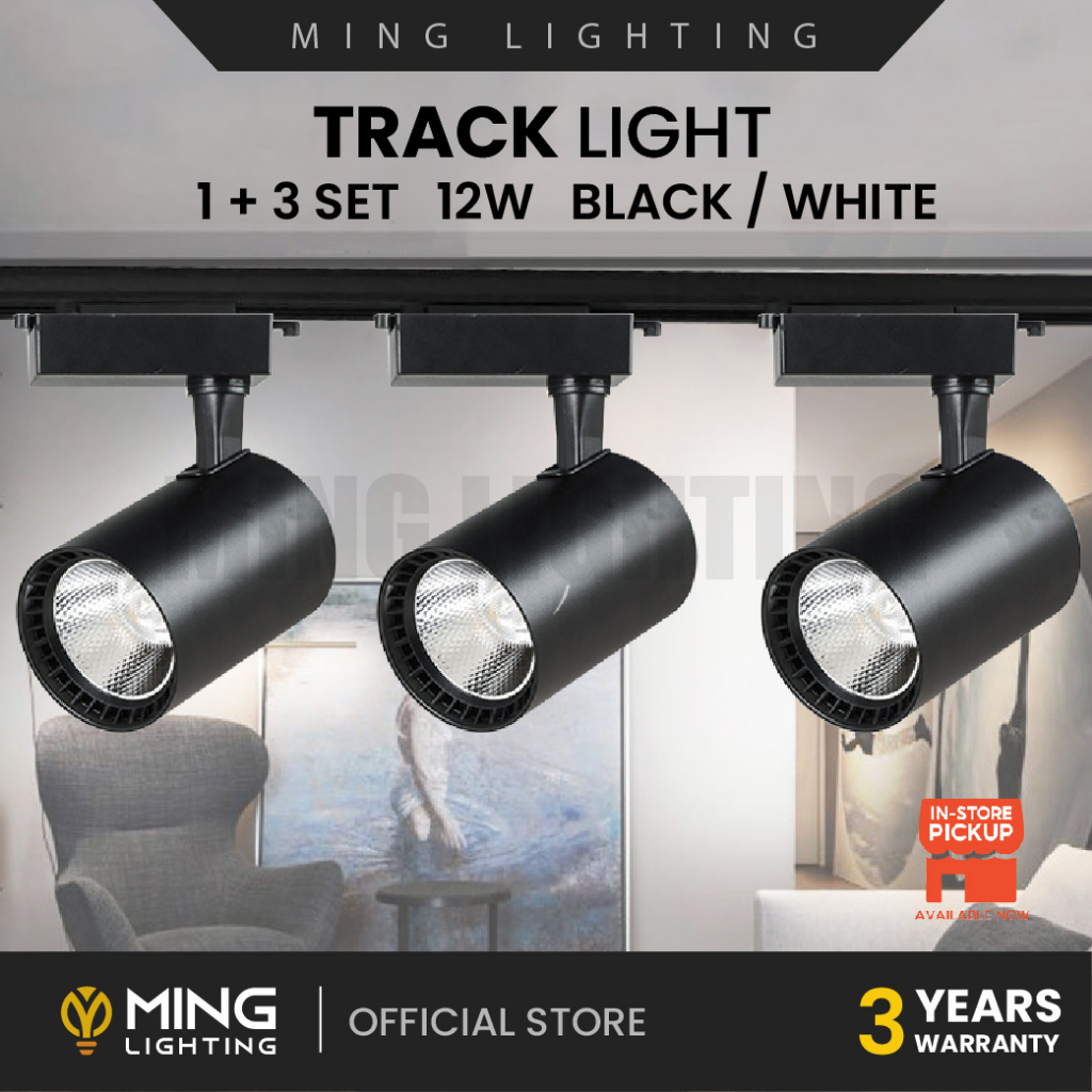 LED Track Light 12W Complete Set COB Spotlight Ceiling Lighting ...