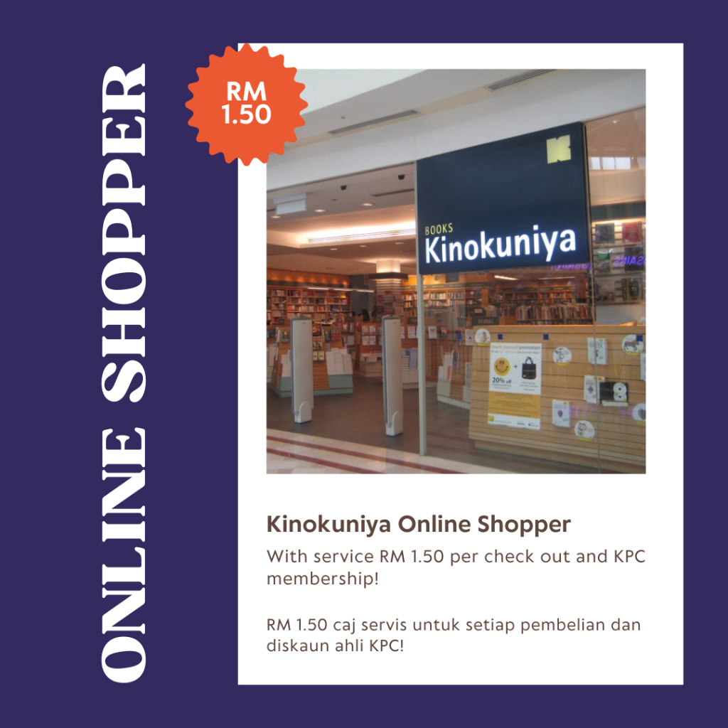 Kinokuniya personal online shopper with KPC membership Shopee Malaysia