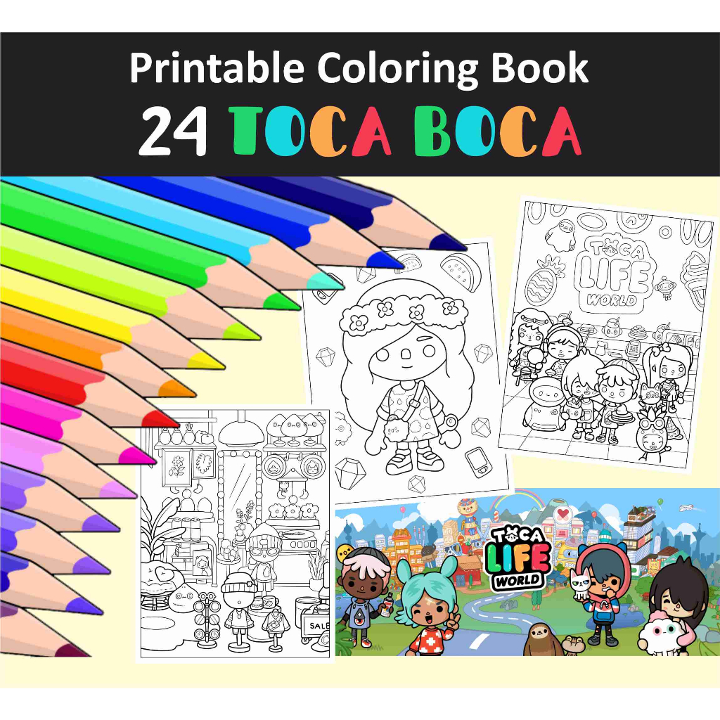 24 Toca Boca Coloring Pages (Free PDF Printables)