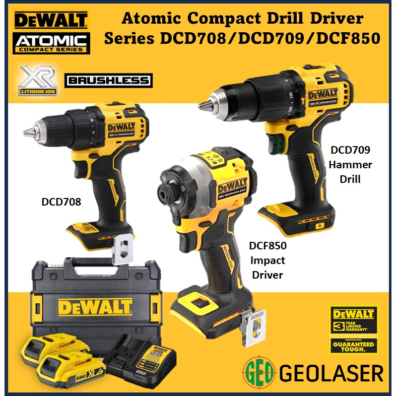 Dewalt 18V 20V Max Atomic Compact Series Drill Driver DCD708