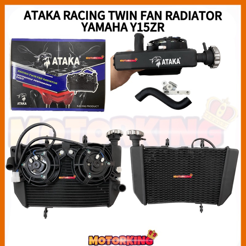 ATAKA RACING TWIN FAN RADIATOR YAMAHA Y15ZR COOLANT FAN RADIATOR RACING ...