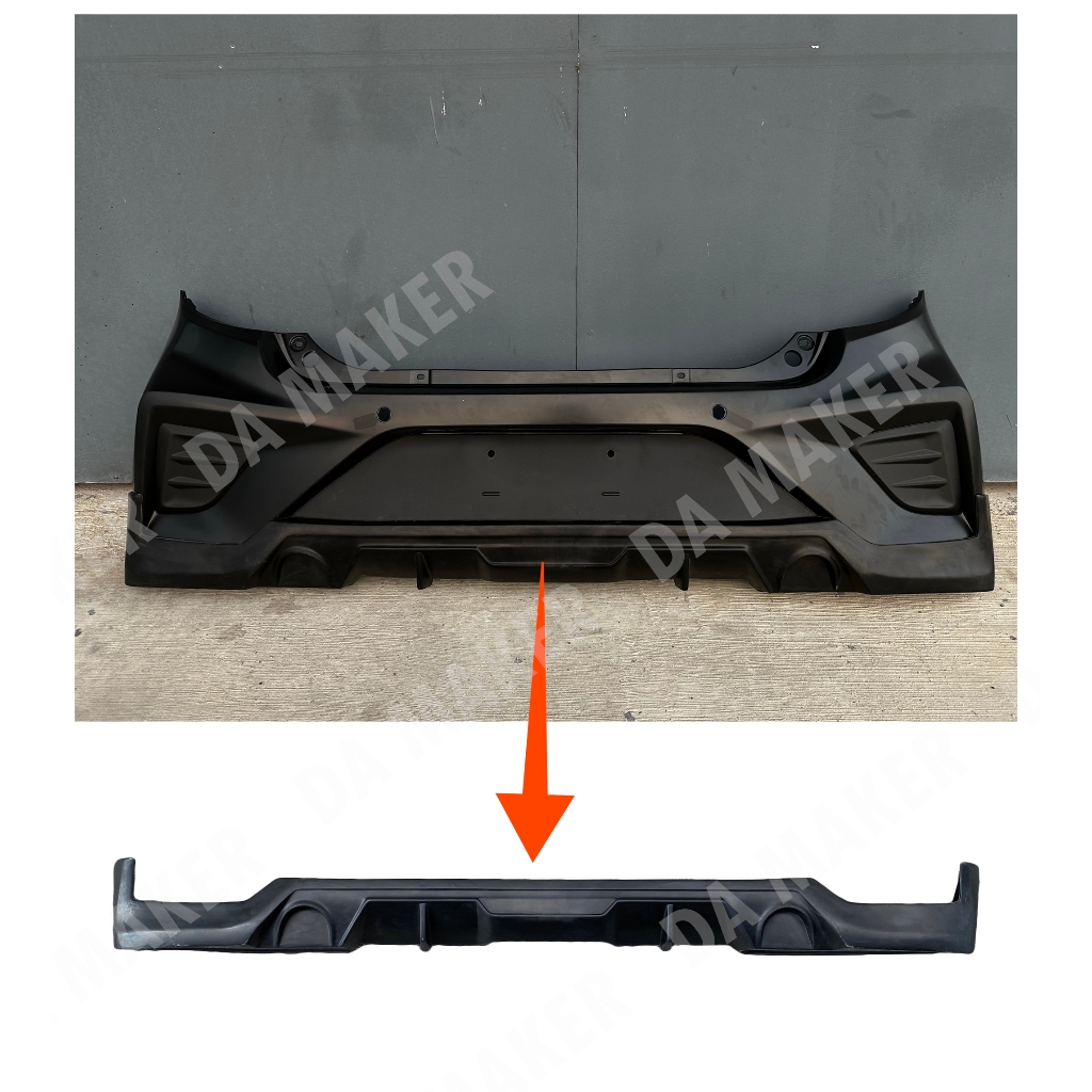 【Ready Stock】PERODUA AXIA 19-22 TAKERO V2 REAR DIFFUSER (PUR) GETAH ...