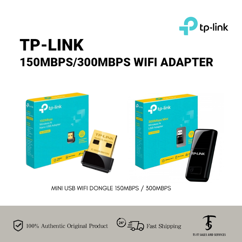 TPLink Wifi Adapter TLWN725N 150Mbps / TLWN823N 300Mbps Wireless N