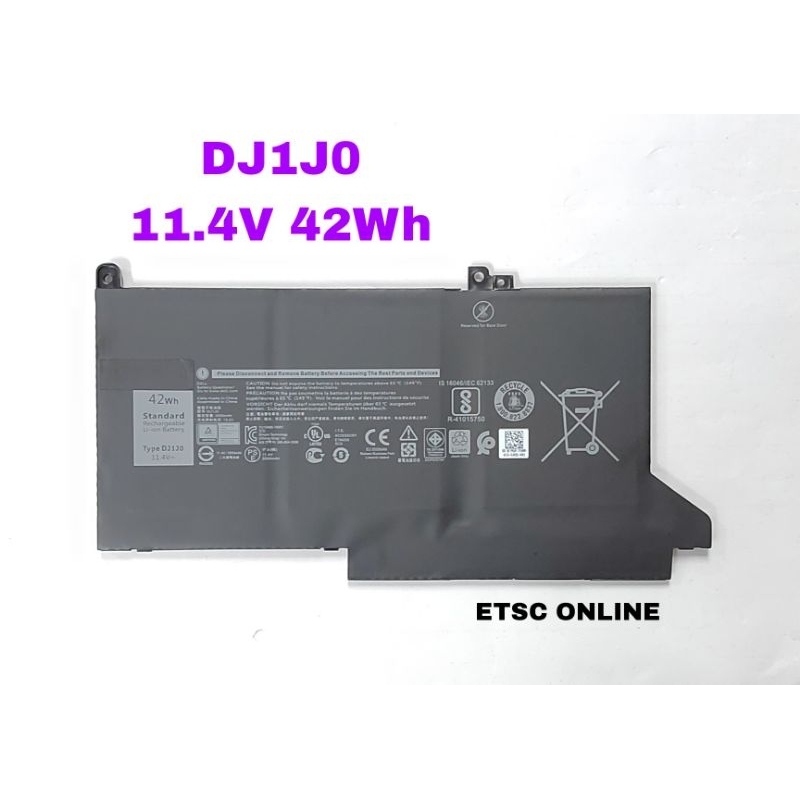 42WH DJ1J0 - Batería de repuesto Dell para Dell Latitude 12 7280 E7280 7290 E7290 13 E7380 E7390 7380 7390 14 E7480 E7490 7480 Series DJ1 JO P28 S P28S001 451-BBZL C27RW PGFX4 K8X0T1 ONFOH Laptop