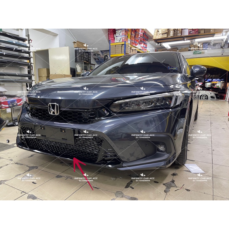 thumbnail image 2 of KARPAL Front Lower Bumper Grille For 2022-2023 Honda Civic – OE Factory Style Matte Black Mesh 2 of 6