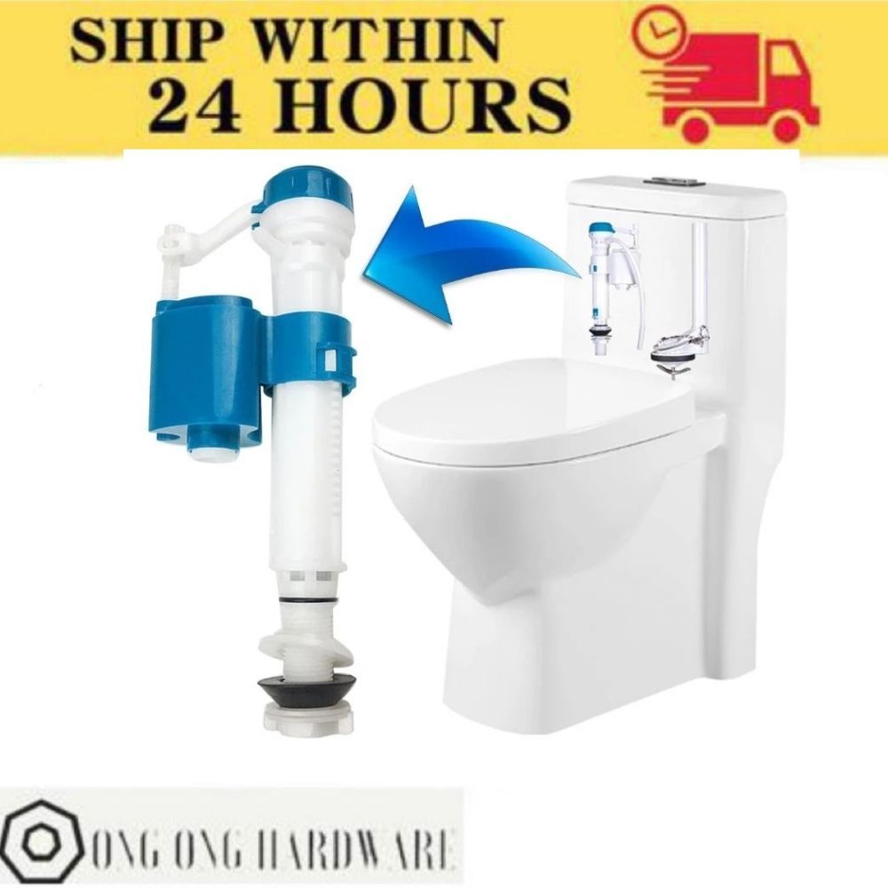 Toilet Cistern Bottom Entry Inlet Flush Valve Bottom Siphon Fill Float