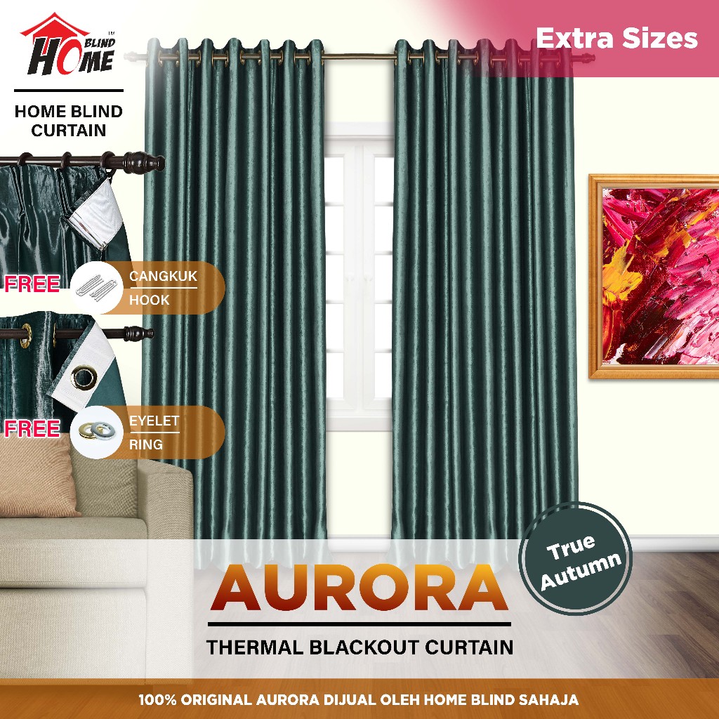 HOMEBLIND AURORA True Autumn Thermal Insulated Blackout UV Protection ...