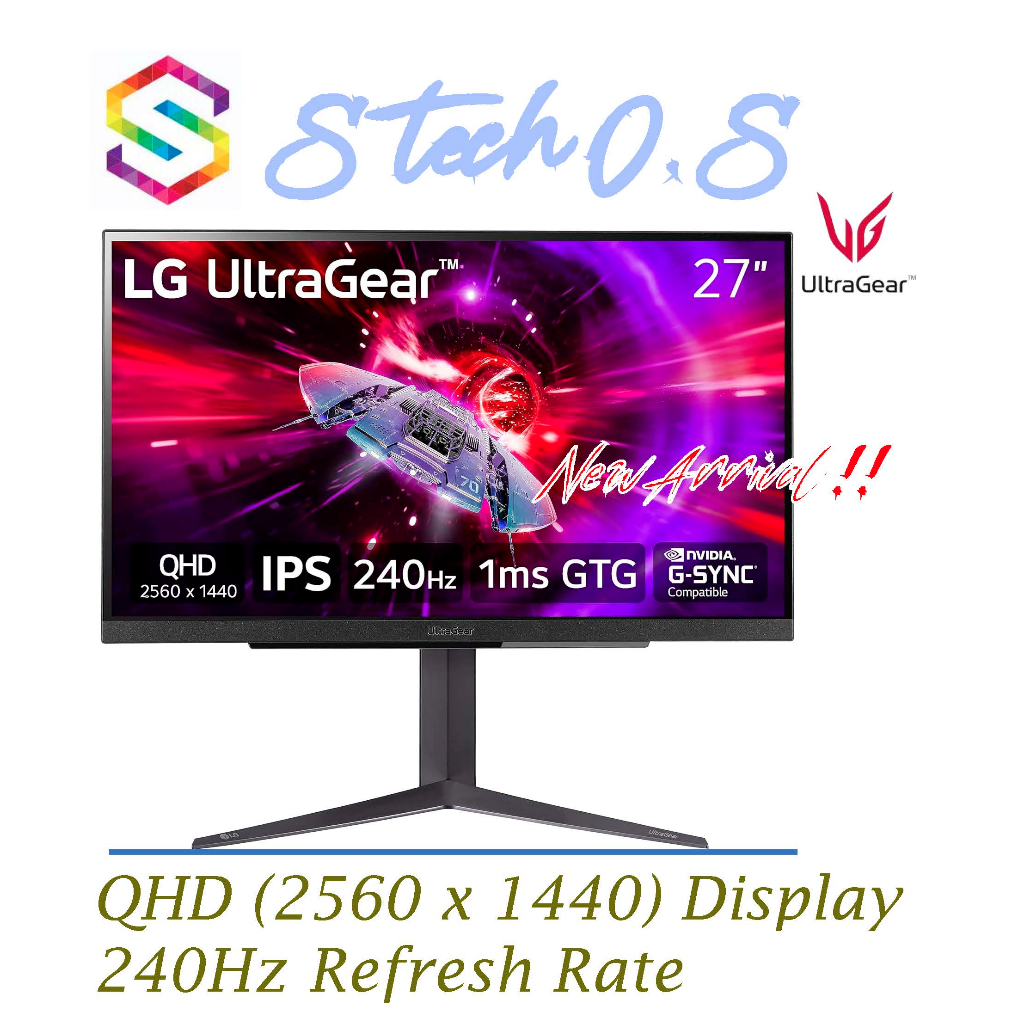 LG 27GR83Q-B UltraGear™ QHD Gaming Monitor 240Hz | Shopee Malaysia