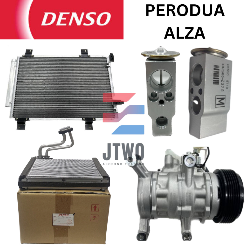 (FULL SET AIRCOND) PERODUA ALZA FULL SET INCLUDE COMPRESSOR / CONDENSER/ COOLING & VALVE DENSO