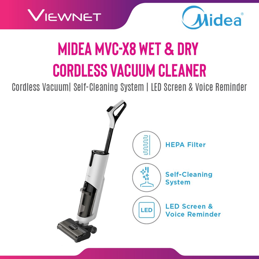 Midea MVCX8 & MVCX6 Wet & Dry Cordless Vacuum Cleaner With Self