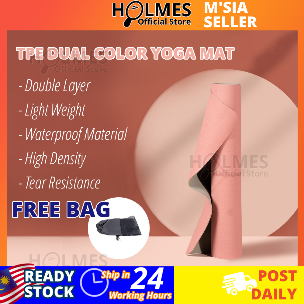 FUYOGI TPE Yoga Mat Thick with Bag 183*61CM Non Slip Yoga Mats