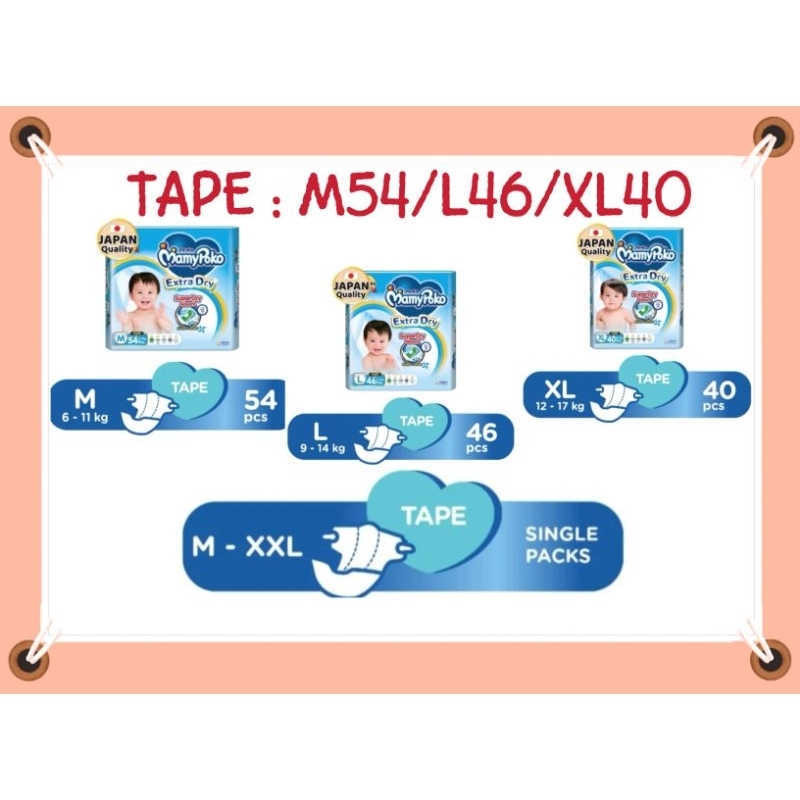 Mamypoko Extra Dry TAPE Shopee Malaysia