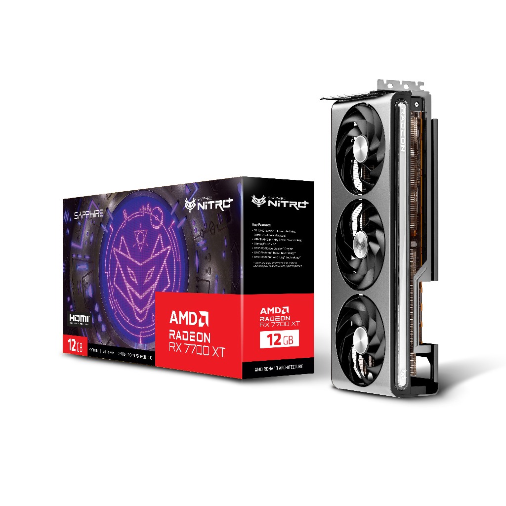 SAPPHIRE NITRO + AMD Radeon RX 7700 XT GAMING OC 12GB GDDR6 GRAPHICS ...