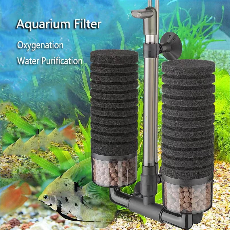 Aquarium sponge filter with filter media Shopee Malaysia